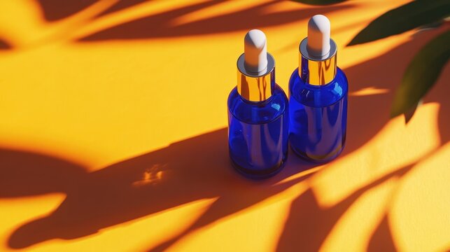 The Blue Serum Bottles