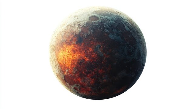 55 Cancri e (exoplanet) clipart, element, 3D illustration, realistic, isolated on white background - Powered by Adobe