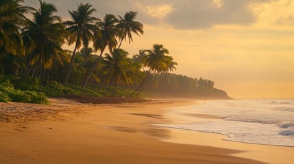 Tranquil Sunset on a Tropical Beach