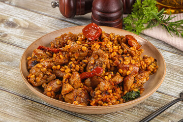 Rasted chicken meat with ptitim
