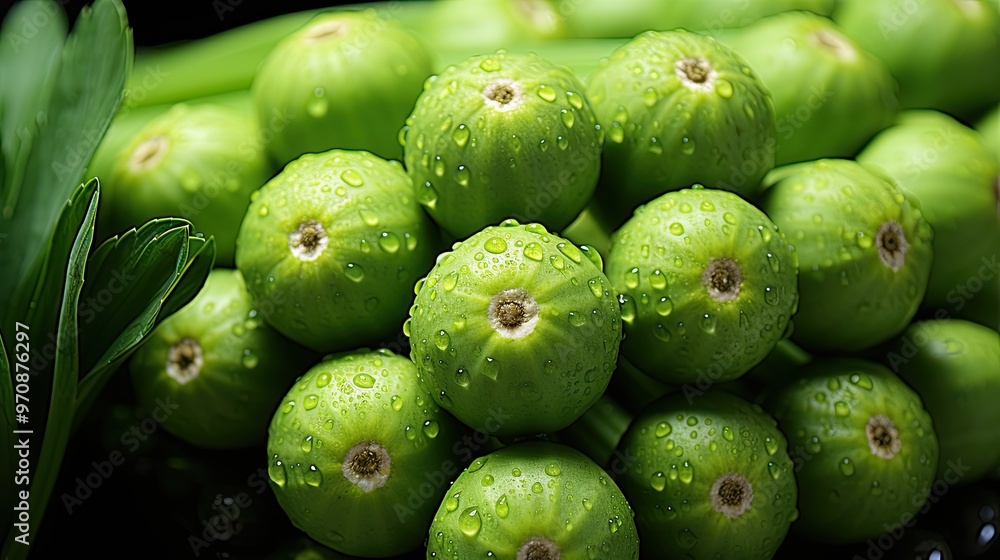 Poster close up of green peas