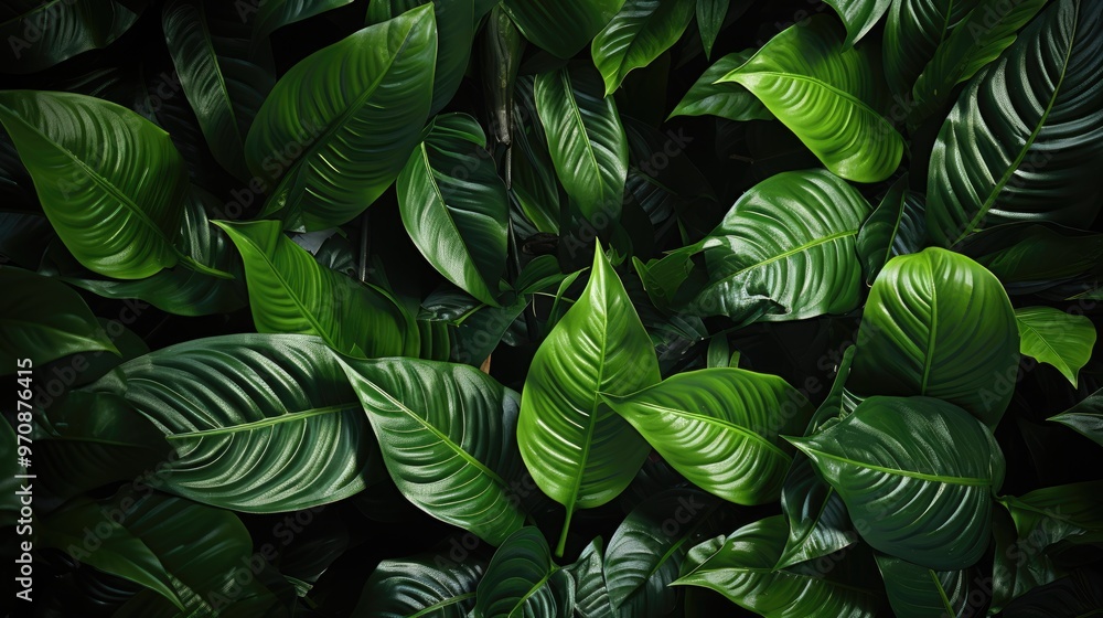 Poster close up of green leaves