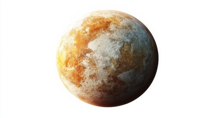 Kepler-11b (exoplanet) clipart, element, 3D illustration, realistic, isolated on white background