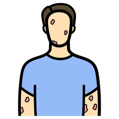 Allergy Filled Line Icon Vector Illustration 