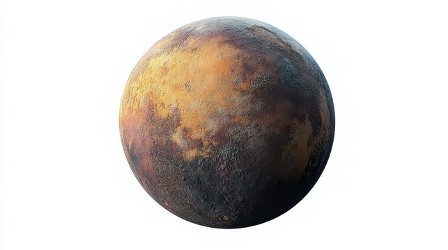 CoRoT-7b (exoplanet) clipart, element, 3D illustration, realistic, isolated on white background