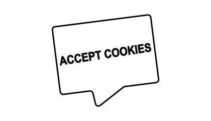 Accept cookies button web banner templates. Vector Illustration 
