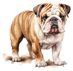 Obraz premium PNG Illustration of bulldog animal canine mammal.