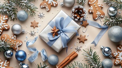 The Gift with Blue Ribbon