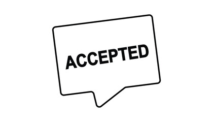 Accepted  button web banner templates. Vector Illustration 
