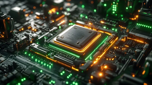 Beryllium copper boards being dismantled and recycled into new components, surrounded by futuristic green technology solutions and clean energy, glowing with sustainability