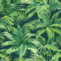 exotic palm tree seamless pattern