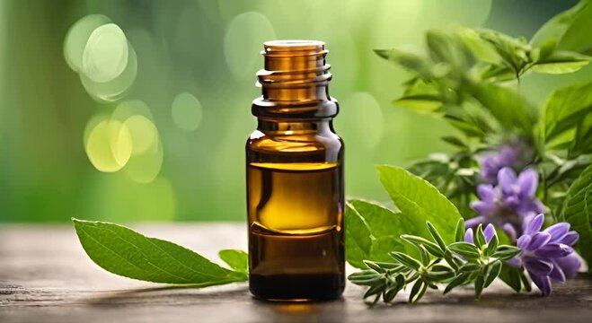 essential oil and lavender