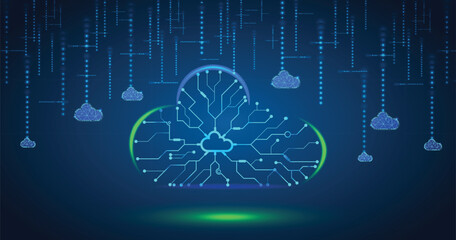 Multiple cloud symbol vector illustration, 2D cloud, 3D cloud, multi-cloud work connected data.