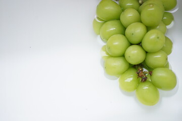 green grapes on a water background