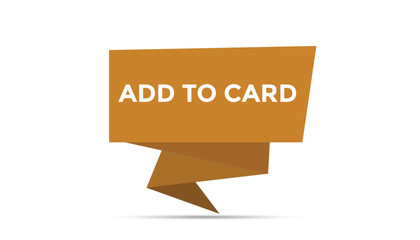 Add to card  button web banner templates. Vector Illustration 
