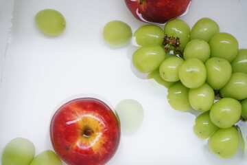 green apples and grapes