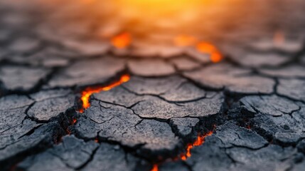 Obraz premium Scorched barren landscape with nothing left but ash and charred remnants after a catastrophic wildfire has ravaged the area leaving behind a desolate