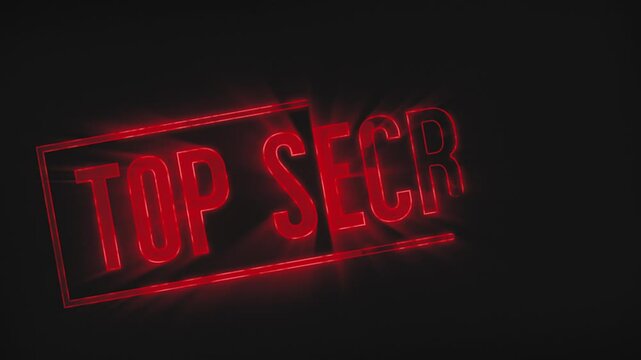 Top Secret Mystery Sign Reveal/ Animation of a confidential top secret sign background revealing with smoke and shine effect