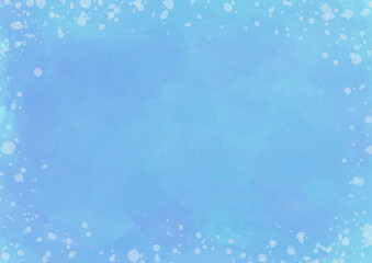 水彩風　シンプル　青い　絵の具　背景素材