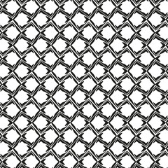 Fototapeta premium Abstract geometric pattern. Repeating black and white design. Symmetrical decorative texture. Vector seamless layout.