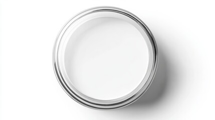 Top view of blank cosmetics jar isolated on white