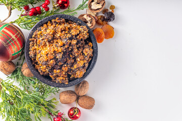 Homemade Christmas sweet mincemeat bowl