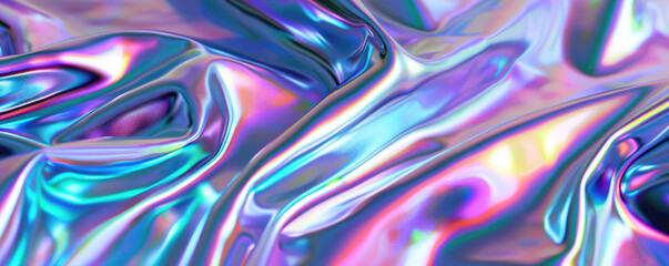 Abstract Iridescent Holographic Foil Background with Blurry Effect