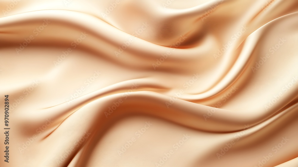 Poster a smooth, flowing fabric pattern background with a clear, calm area for text