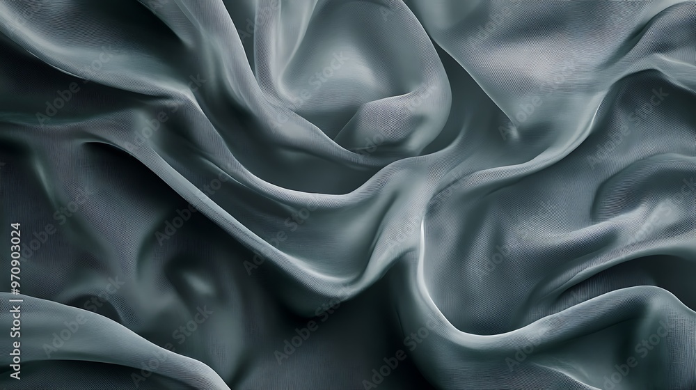 Poster a smooth, flowing fabric pattern background with a clear, calm area for text