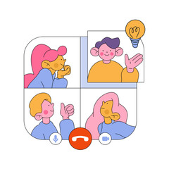 Online video conference for employees