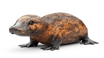 Naklejka premium Platypus clipart, element, 3D illustration, realistic, isolated on white background