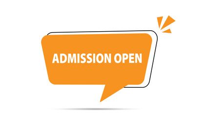 Admission open button web banner templates. Vector Illustration 
