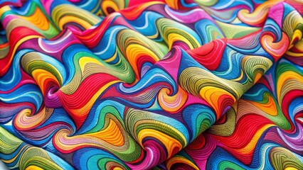 Bold swirls of bright turquoise, orange, and yellow dance across a mesmerizing background, echoing the playful vigor of a whimsical cartoon tie.