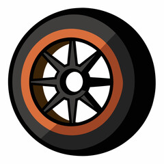 Obraz premium tire tyre wheel car vector illustration