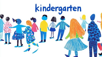 Minimalist kindergarten concept for spring design