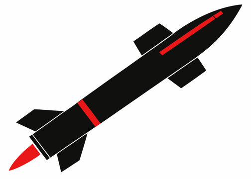 recommend clip art: missile silhouette vector illustration on a white background 