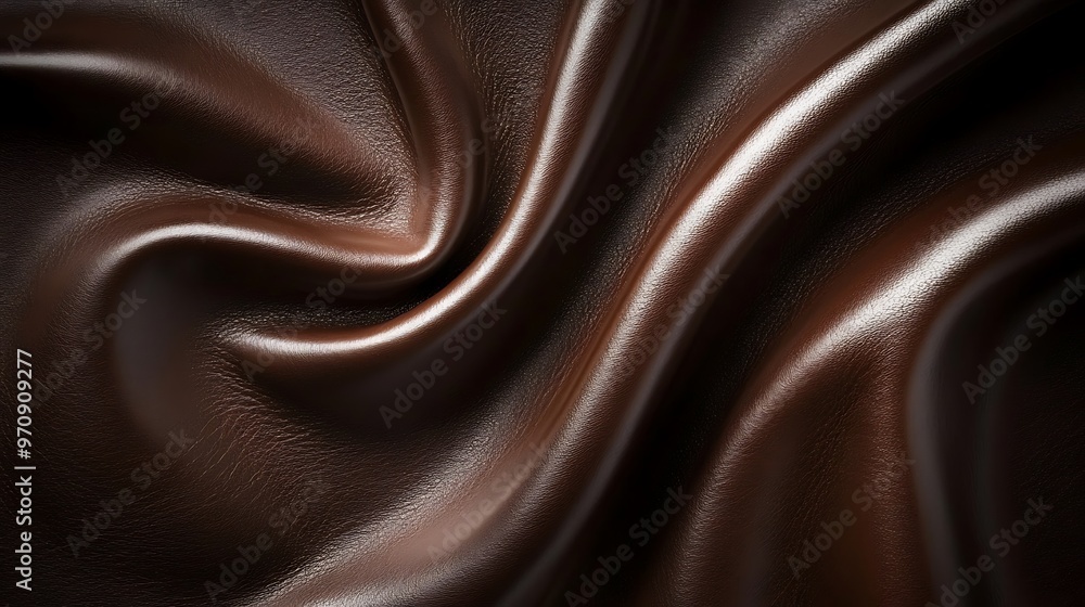 Poster a smooth, polished leather background with a subtle texture and a large space for text