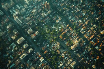 Ciudad a vista aérea. Turismo y viaje. 