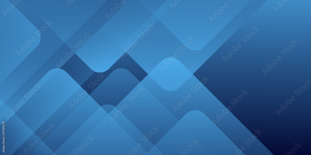 Poster modern abstract dark blue transparent background with squares shapes. modern space futuristic design