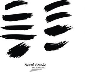 set of brush on white background