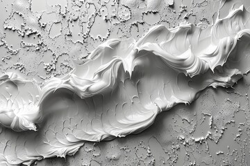 Pintura blanca cremosa. Relieve 3d, recurso gráfico, fondo.