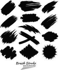 set of brush on white background