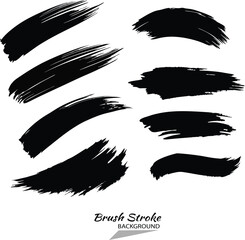 set of brush on white background