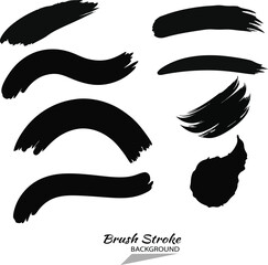 set of brush on white background