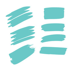 Obraz premium set green brush of vector