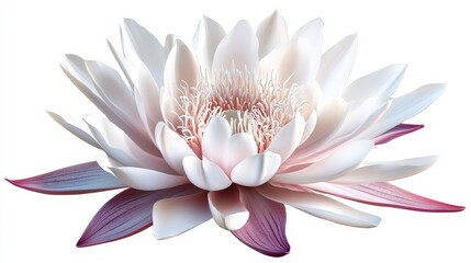 Queen of the night (Epiphyllum oxypetalum) clipart, element, 3D illustration, realistic, isolated on white background