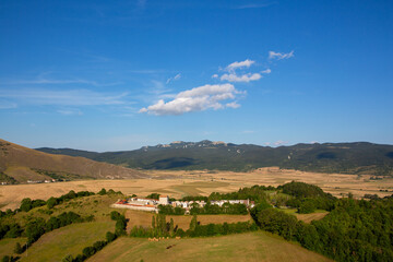 Fototapeta premium Panoramic view of Majella National Park mountains, scenic landscape in Abruzzo