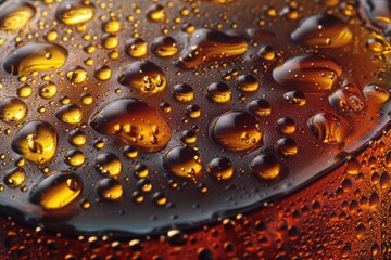 Textura gelificada con burbujas. Bebida refrescante. 