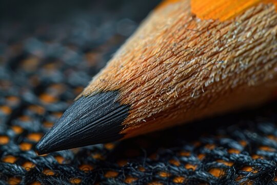 L&aacute;piz con la punta bien afilada. Material de escritura. Listo para escribir. 
