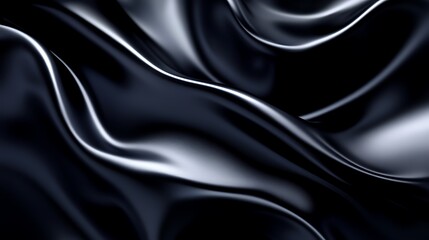 Obraz premium A smooth, polished obsidian background with a subtle shine and a large space for text